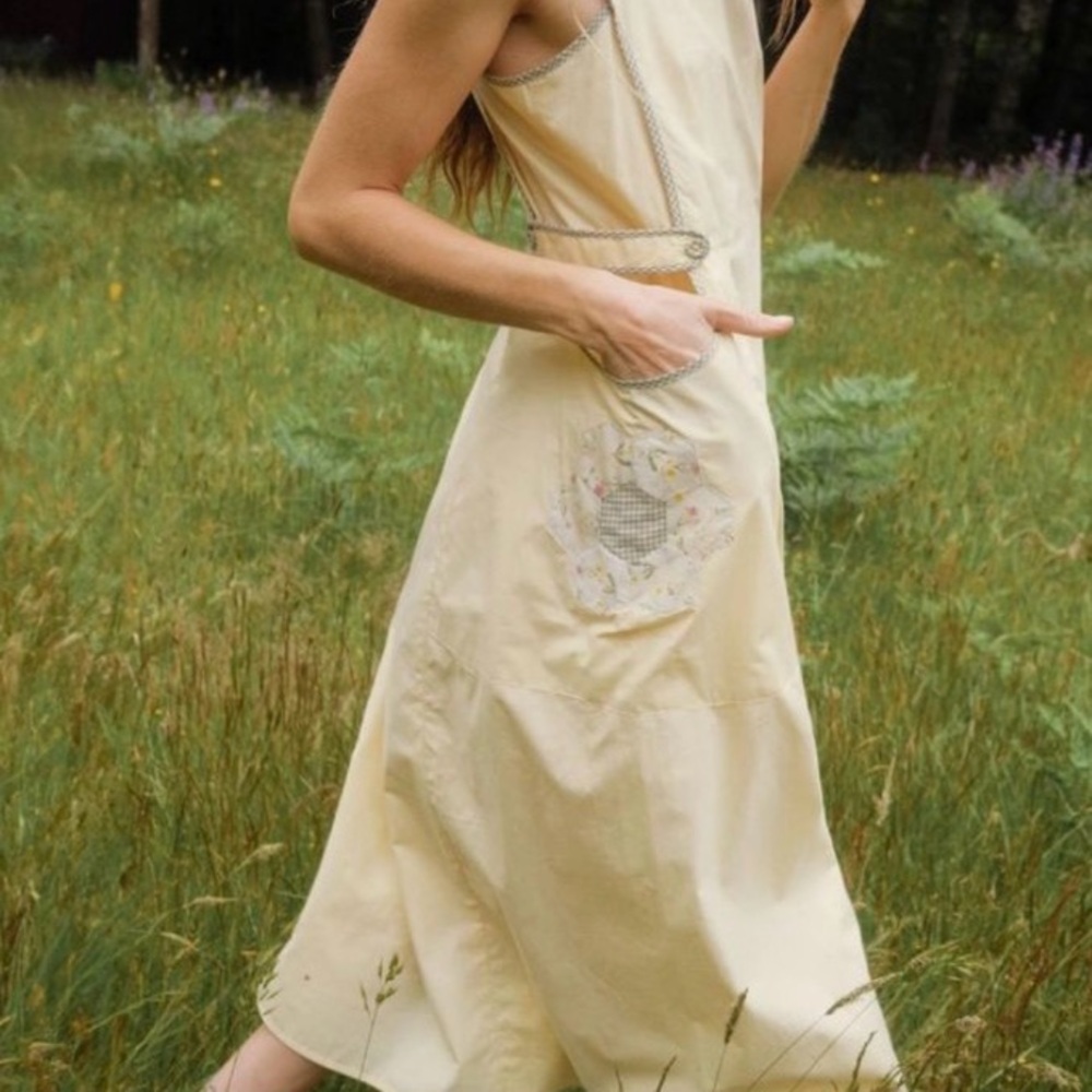 New Christy Dawn Maia Patchwork dress in Chamomile - Picture 2 of 9
